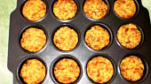 Bramborové muffiny se dvěma sýry