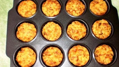 Bramborové muffiny se dvěma sýry