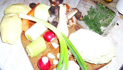 Polévka Grunt, ingredience...