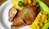 Tuňák steak s hranolky, Tuňák steak s „ hranolama “