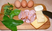Večeřová rychlá omeleta, základní suroviny