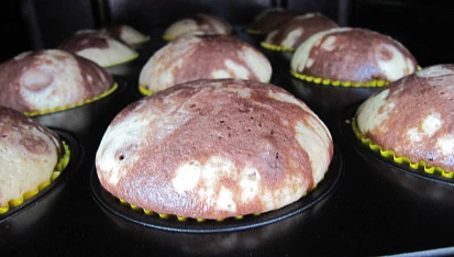 Dvojbarevné muffiny