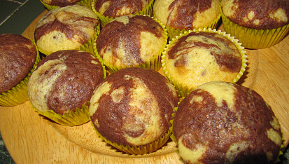 Dvojbarevné muffiny