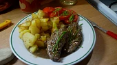 Kančí maso s bramborem