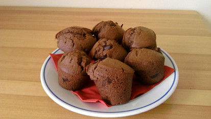 Muffinky, s přidaným kakaem