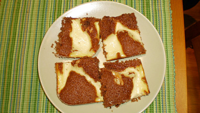 Spadlá buchta, hotová buchta