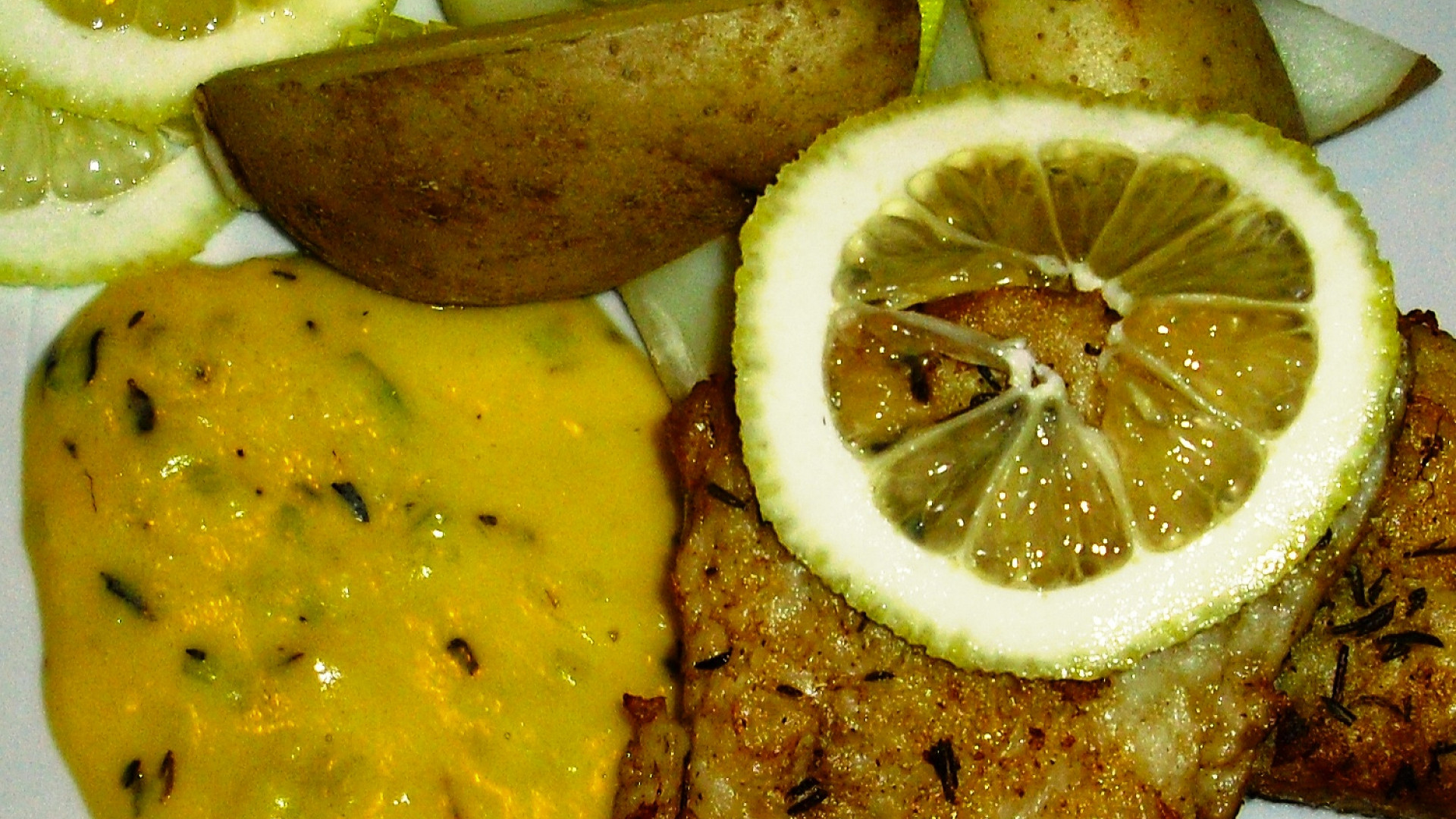 Nilský okoun na tymiánu s citronovou omáčkou