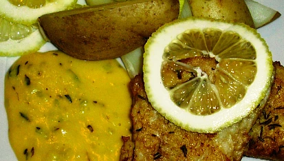 Nilský okoun na tymiánu s citronovou omáčkou