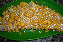 Nilský okoun v kabátku z cornflakes