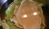 Mahshi cromb - plněné zelné listy směsí rýže (egyptský recept) (kapustné listy varíme vo vode s 1ČL mletého indického kmínu)
