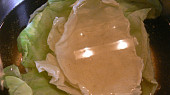 Mahshi cromb - plněné zelné listy směsí rýže (egyptský recept), kapustné listy varíme vo vode s 1ČL mletého indického kmínu