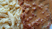 Spätzle s masem a omáčkou
