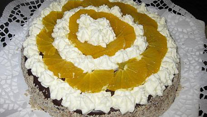 Čokoládovo-pomerančový dort