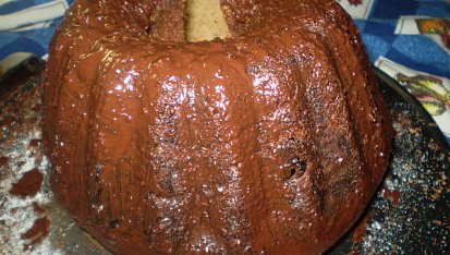 Kynutá čoko-bábovka, detail...