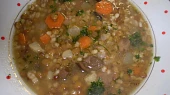 Čočkovo-kroupová polévka s houbami, Čočkovo-kroupová polévka s houbami