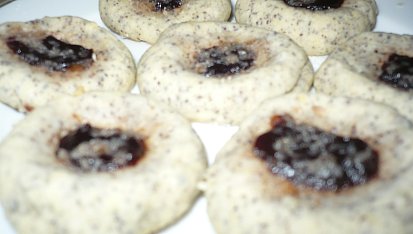 Makové koláčky s marmeládou