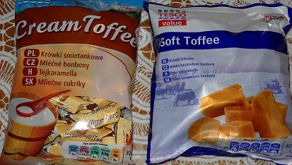 Medová roláda "Karamelka", Karamelky z Tesca