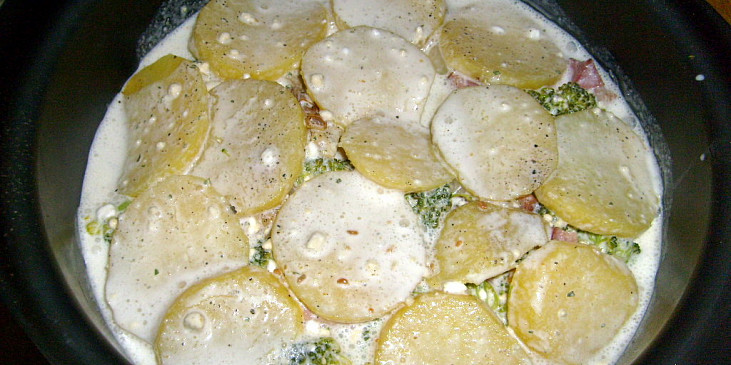 Zapečená brokolice s brambory (šup s tím do trouby)