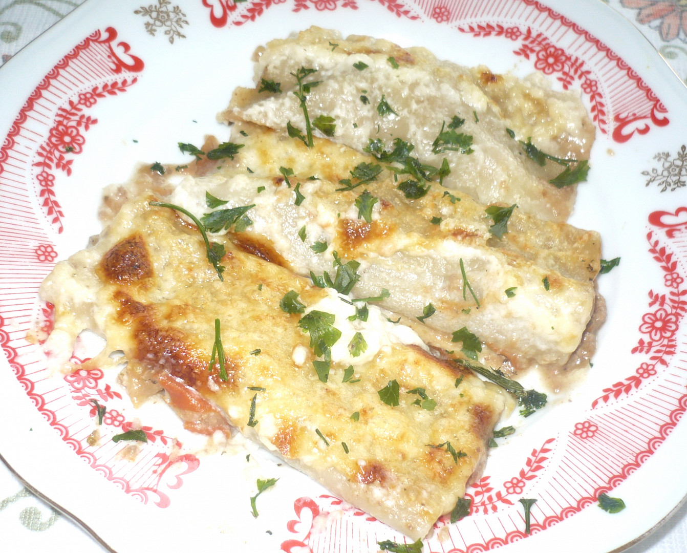 Cannelloni s  nádivkou z kuřecích jater