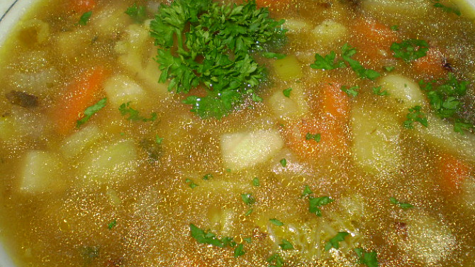 Zeleninovo-pohanková polévka s houbami, Zeleninovo-pohanková polévka s houbama