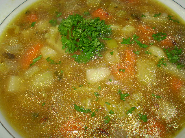 Zeleninovo-pohanková polévka s houbami, Zeleninovo-pohanková polévka s houbama