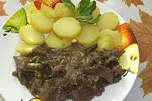 Hovězí s játry na zázvoru