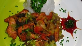 Kuřecí nudle Tandoori masala s hlívou a pórkem, Kuřecí nudle Tandoori masala s hlívou a pórkem
