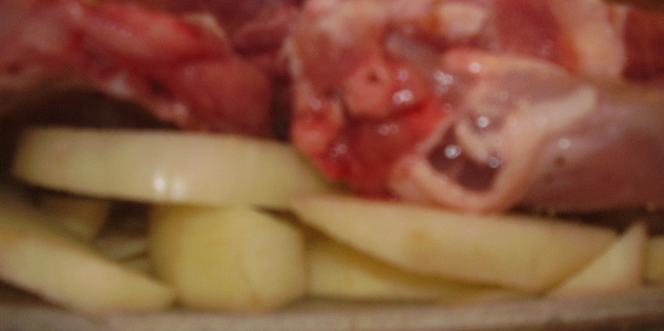 Králík s vepřovým bokem a jablky