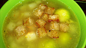 Asparagusovo-kapustová polévka s česnekovými krutony, Asparagusovo-kapustová polévka s česnekovými krutony