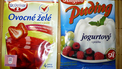 Pudinkové poháry s ovocnou želatinou, Použitý pudink a ovocné želé