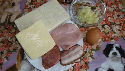 Plněné bulky z listového těsta, Suroviny