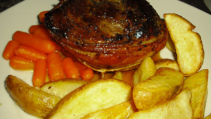 Pštrosí steak ve slaninovém kabátku, Pštrosí steak ve slaninovém kabátku