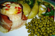 Pangasius zapečený s kukuřicí a mozzarellou