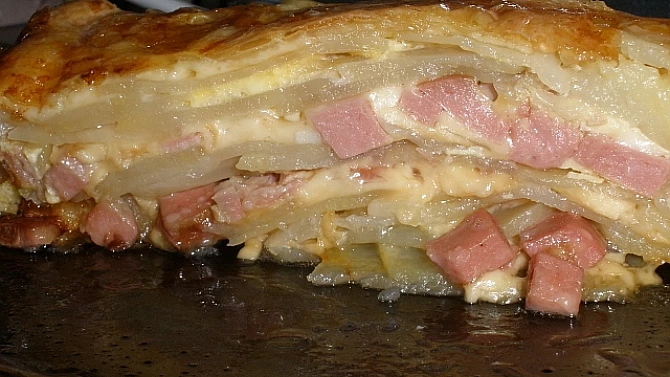 Bramborový koláč francouzský, hotový pokrm