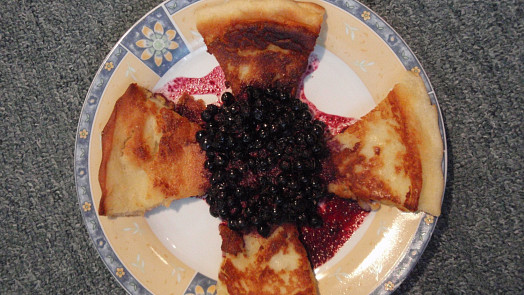 Trhanec s borůvkami