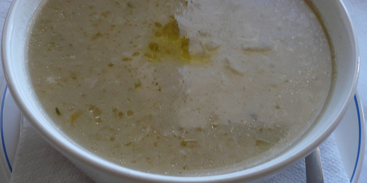 Kmínová polévka (Bez česneku, kmín procedím,jíška na oleji.)