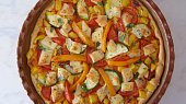 Čtyřbarevná pizza, pouze se zeleninou a sýrem pizzanella