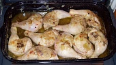 Kuřecí stehna  s pomerančovou šťávou, Před vložením do trouby