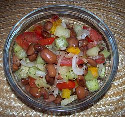 Zeleninový salát s fazolemi, Zeleninový salát s fazolemi