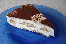 Tiramisu na řezu.