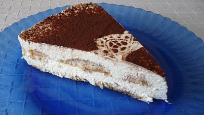 "Tiramisu" - dia, Tiramisu na řezu.