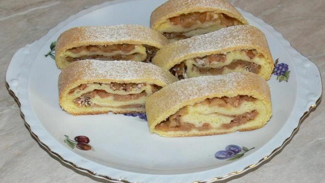 Kynutý závin s jablky - dia