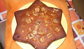 Meruňkovo - čokoládová buchta s vlašskými ořechy