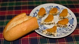 Nakládaný hermelín s mandarinkou