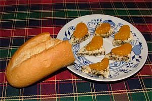 Nakládaný hermelín s mandarinkou