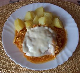 Kuřecí plátky s lečem a s Nivou