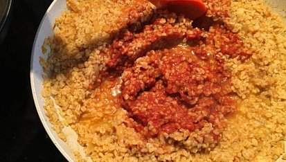 Rajčatový bulgur s tofu