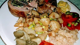 Českolipský řízek se špenátem a Nivou