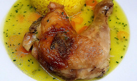 Pečené kuře se šalvějí a kurkumou