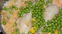 Paella s tykví a kuřecími stehýnky